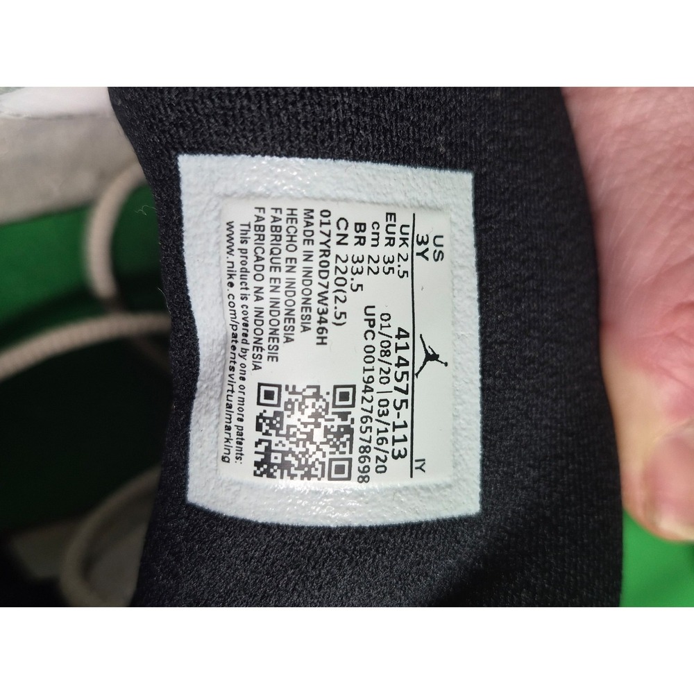 Jordan | Air Jordan 13 Retro PS "Lucky Green" White Sneakers | Size 3Y - Picture 6 of 6